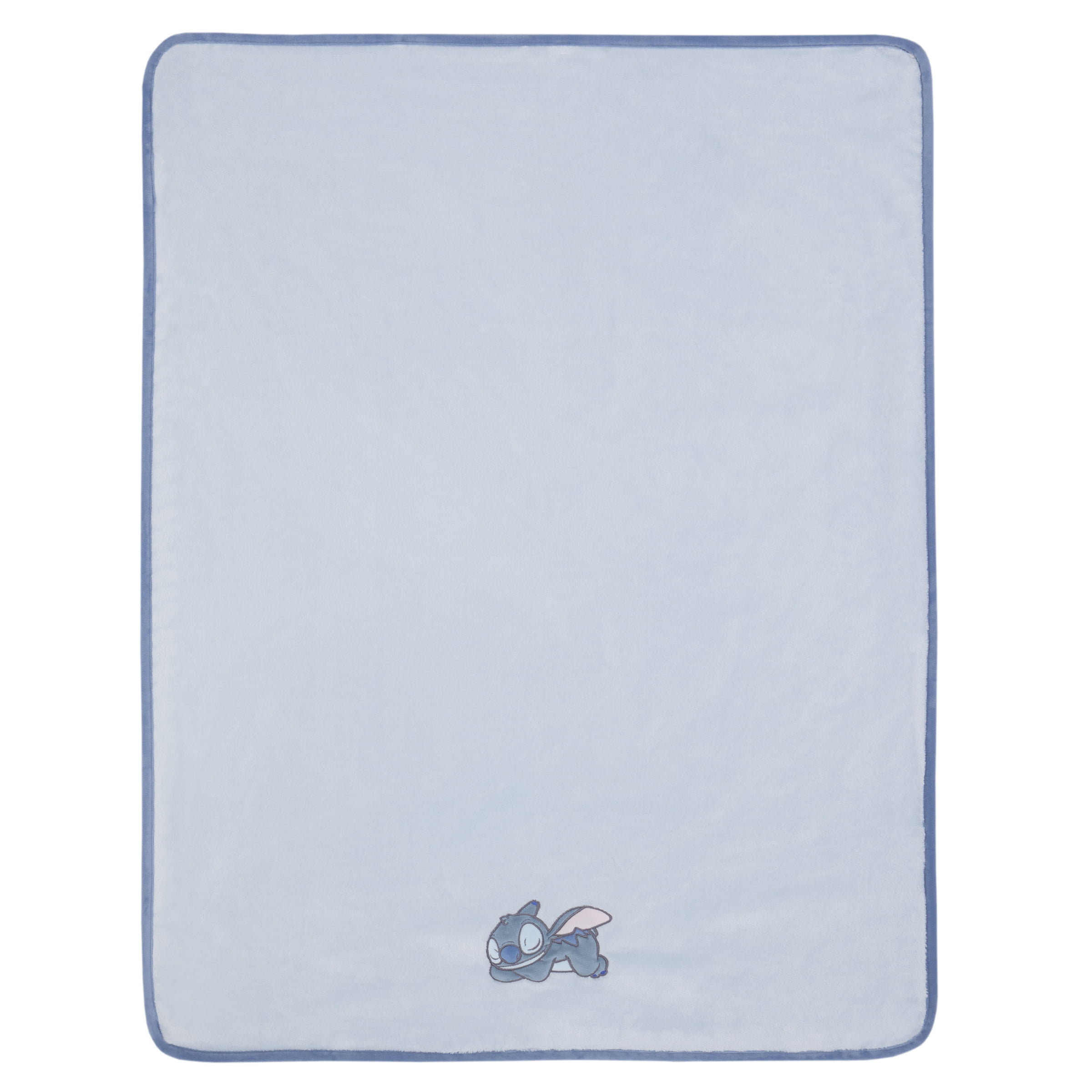 Stitch Appliqued Baby Blanket, Blue, Infant Boy