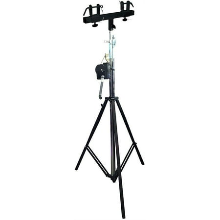MR DJ ST200 & SBC260 Pro Lighting 10 Foot Crank Light Stand & Black Square Truss T-Bar Adapter