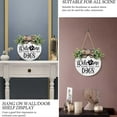 thumbnail image 3 of Inteprter Cartel de bienvenida para puerta, colgador de pared, casa de campo, cafetería, restaurante, sala de estar, puerta colgante rústica, Kits de decoración para fiestas Blanco Inteprter HA065406-02, 3 of 6