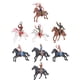 thumbnail image 5 of EeaseMX Juego de 8 figuras de plástico de indios para montar a caballo, modelo de vaquero del oeste, con adornos de varios estilos., 5 of 7