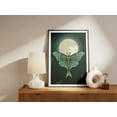 thumbnail image 2 of Enchanting Luna Moth by Moonlight Poster Print Vintage Travel Style Nature Wall Art MidCentury Modern Insect Decor Botanical Moon Art - Poster Unframed, 2 of 3