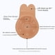 thumbnail image 3 of Parche de silicona invisible para levantar los senos con forma de oreja de conejo de 15 cm, transpirable, 3 of 6