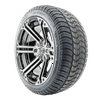 Golf Cart Wheels and Tires Combo - 14" RHOX SS RX353 w/ Low Pro Tires - Set of 4