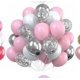 thumbnail image 1 of Nvzi Globos, 30 piezas de globos de confeti de 12 pulgadas y globos de látex rosa púrpura metálico con cinta, baby shower, decoraciones para fiestas de bodas, F, 1 of 4