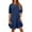 Dark Blue, variant on Female Petite Dresses for Women 2024 Women Fashion Solid Retro Cotton and Linen Mid Sleeve Round Neck Loose Wide Hem Dress Womens Casual Dresses A Line Dresses for Women