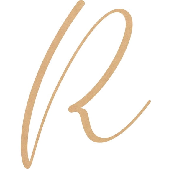 Blank Wood Letter R, Craft Alphabet 8'' Tall MDF Wall Décor, Bellany