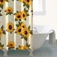 thumbnail image 4 of Beige Sunflower Pattern Shower Curtain 36"x72" ,Bathroom Decorative Shower Curtains Set with 12 Hooks,Modern Waterproof Washable Shower Curtain, 4 of 6