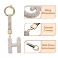 thumbnail image 4 of Encanto de letra H de Uxcell con rhinestones para hacer joyería, blanco, 4 of 6