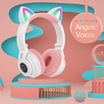 thumbnail image 3 of Auriculares con Sonido Envolvente RGB Cat Ear, Auriculares 5.0 + 3.5mm, Auriculares con Control de para Adultos Y para PC, Jue blanco Hugo Auriculares bluetooth, 3 of 9