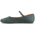 thumbnail image 2 of Journee Womens Carrie Wide Width Buckle Square Toe Mary Jane Dress Flats, Widths Available, 2 of 9