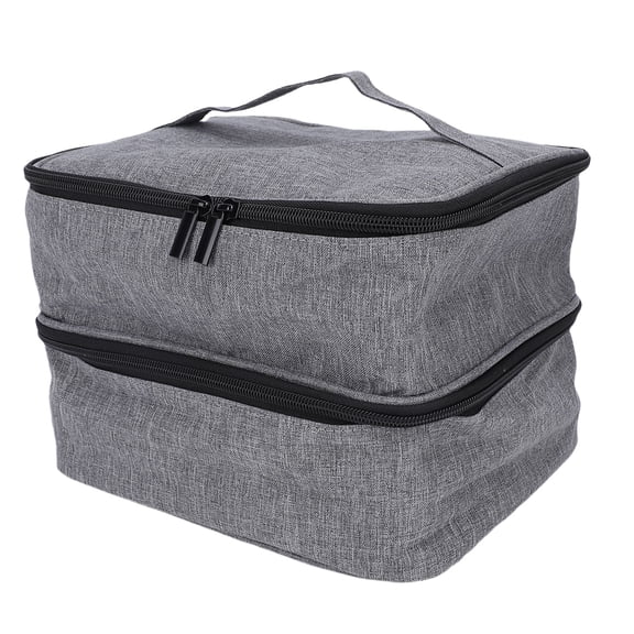 Double Layer Travel Nail Polish Organizer Bag Holds 30 Bottles Portable Gel Nail Kit Storage Case With Handle