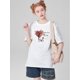 thumbnail image 1 of Camiseta con estampado de San Valentín, cuello redondo, manga corta, informal, para primavera y verano, ropa de mujer, 1 of 6