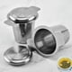 thumbnail image 1 of Colador de té de acero inoxidable 304, colador de té, colador de té de doble asa, colador de té con tapa, 1 of 5