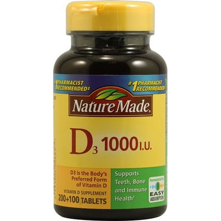 Nature Made Vitamin D3 1000 Iu Tablets 300 Ct