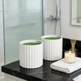 thumbnail image 5 of hulanddfd Plants Pots Set - 2 Pack Plastic Planters, Round Thickened Flowerpot with Drainage Holes Modern Decorative Gardening Containers for Indoor Outdoor, 5 of 7