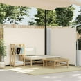 thumbnail image 1 of vidaXL Retractable Side Awning Cream 140x1000 cm, 1 of 5