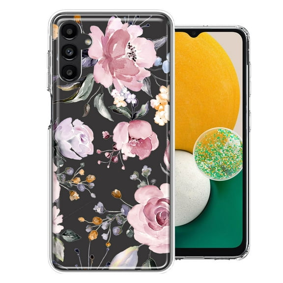 MUNDAZE Case For Samsung Galaxy A13 Soft Pastel Spring Floral Flowers Blush Lavender Phone Cover