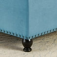 thumbnail image 5 of S-HOME Classic Nail Trim Ottoman with Wooden Legs - Spacious Storage Solution (Linen Fabric), 5 of 10