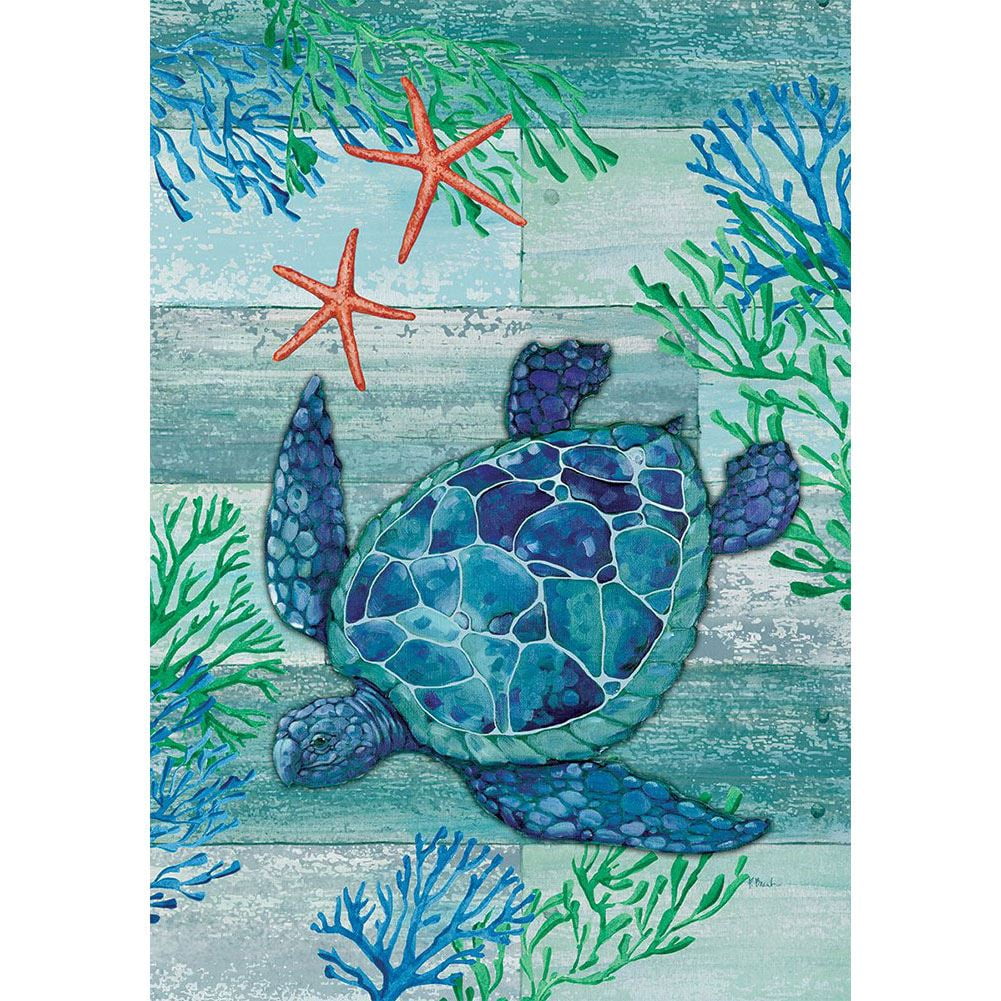 Custom Decor Garden Flag - Sea Turtle - Walmart.com - Walmart.com