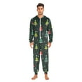 thumbnail image 5 of Adult Christmas Onesie Christmas Tree Glitter Adult Zipper One-Piece Pajamas Unisex Pajamas with Pockets, 5 of 6