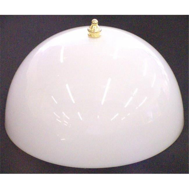 8 In White Acrylic Dome Clip On Shade, Clip On Shades For Ceiling Light Bulbs
