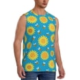 thumbnail image 2 of Kdxio Bee Sunflower for Men's Muscle T-shirt,Sleeveless for Workout Running Athletic Gym Lounge Casual, 2 of 7