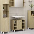 thumbnail image 4 of vidaXL Bathroom Cabinet White 23.6"x12.6"x21.1" Chipboard, 4 of 19