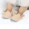 thumbnail image 3 of Baby Booties Faux Fur Sheep Shape Non-Slip Soft Sole Crib Shoes, 3 of 6