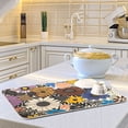 thumbnail image 6 of Yayeee Dish Drying Mat for Kitchen Counter 16"x18" Microfiber Absorbent Pad, Beige Flowers, 6 of 7