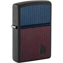 Zippo 46476 Color Block Flame Design Matte Black Pocket Lighter