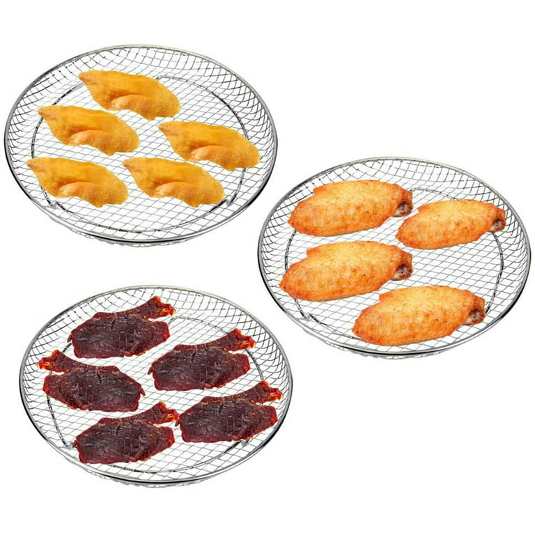 Luxshiny 3PCS Stainless Steel Air Fryer Rack with Clip, Square Stackable  Baking Basket Multi-Layer Dehydrator Rack Air Fryer Accessories - Yahoo  Shopping