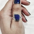 thumbnail image 2 of Natural Lapis Lazuli Ring, Rough Lapis Lazuli Ring, Afghani Lapis, Bohemian Ring, 925 Sterling Silver, Womens Ring, Christmas, Thanksgiving, Handmade, Statement Jewelry, Rough Gemstone Jewelry, 2 of 5
