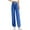 Blue, variant on XFLWAM Womens Cinch Bottom Sweatpants Elastic High Drawstring Waist Palazzo Pants Wide Leg Pants Casual Lounge Trousers Black Free Size
