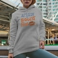 thumbnail image 2 of I'll Always Be Your Biggest Fan, Football Themed Merch Gift, Heather Grey Hooded Sweatshirt or Hoodie, Large, 2 of 5