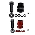 thumbnail image 3 of Greeniant Juego de cuencos de bicicleta de horquilla delantera ligera de doble rodamiento, anillos de sellado de auriculares externos a prueba de Ciclismo Rojo, 3 of 6