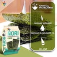 thumbnail image 3 of KIMNORI Seasoned Seaweed Snacks Sheets, Organic Sea Salt Flavor 24 Individual Packs Roasted Crispy Premium 100% Natural Laver Kim Nori 4g 0.14 Ounce, 3 of 4