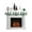 Green, variant on Green Christmas Tree Mantel Scarf Fireplace Decorations for Living Room, Winter Snowflakes Grey Watercolor Pine Fireplace Mantel Scarf Cover Runner for Halloween/Thanksgiving/Christmas Decor 60"x17"