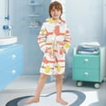 thumbnail image 5 of FORMRS Niños Bathrobe Unisex Hooded Robe Soft Plush Pajamas Sleepwear, Size 2-3T, Striped Crab, 5 of 7
