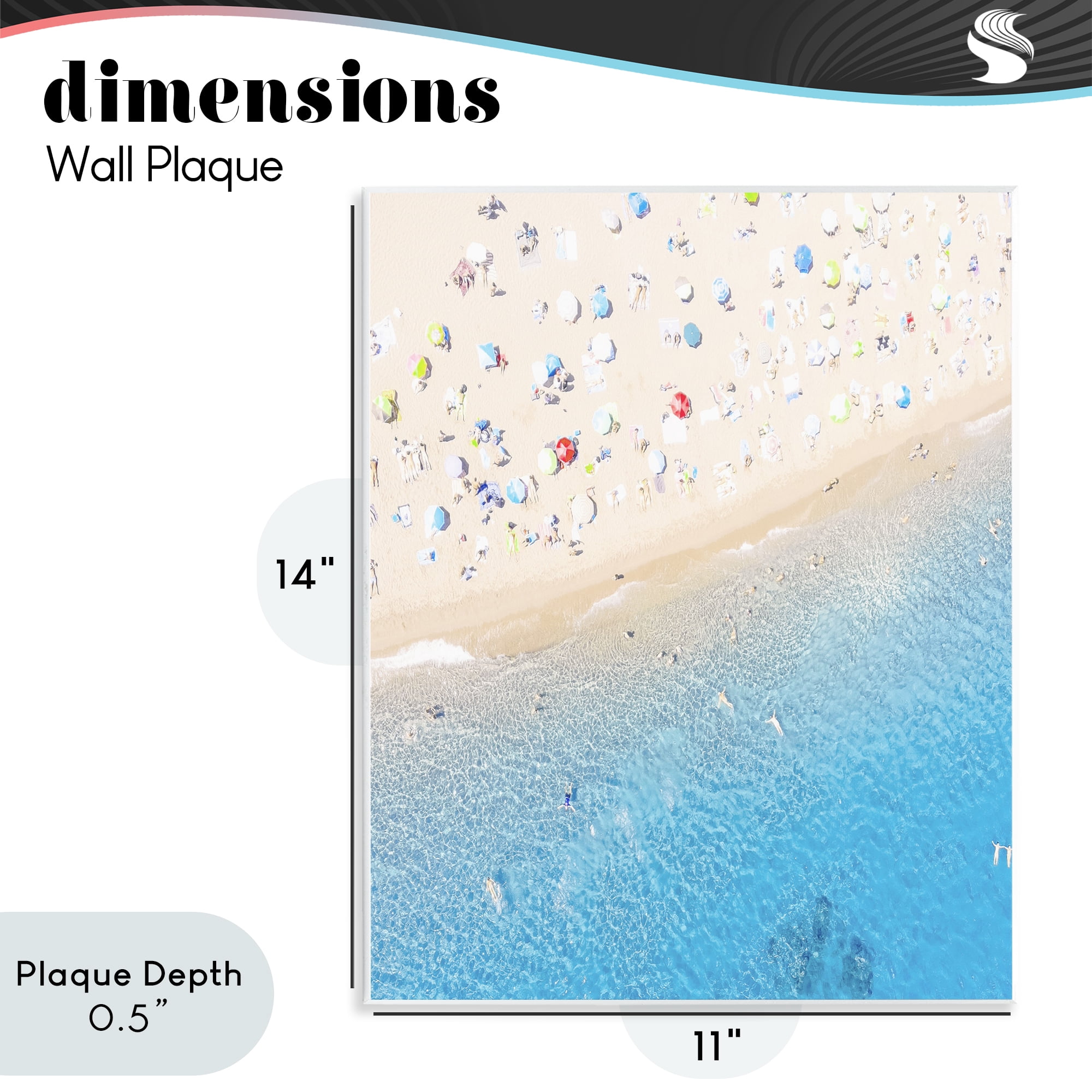 Stupell Industries Happy Beach in Summer Wall Plaque Art, design by Leah Straatsma