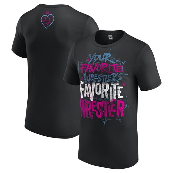 Men's Black AJ Lee Your Favorite Wrestler's Favorite Wrestler T-Shirt