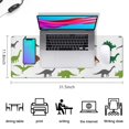 thumbnail image 5 of Long Mouse Pads for Desk,White Dinosaurs Silhouette Pattern Desk Mats on Top Of Desks, Desk Mouse Pad Extra Large with 3mm Non-Slip Base and Stitched Edge for Gaming,Office,Work,Home 31.5"x11.8", 5 of 6