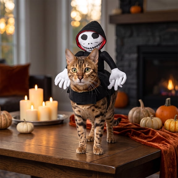 Novel Figure Ride on Pet Costume Set, 3D Stand up Fancy Dress Outfit, Party Apparel for Small and Medium Cats and Dogs