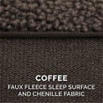thumbnail image 5 of Furhaven Cama ortopédica para perros grandes/medianos con refuerzos extraíbles y funda lavable, para perros de hasta 55 libras - Sofá de felpa y gamuza - Espresso, grande, 5 of 5