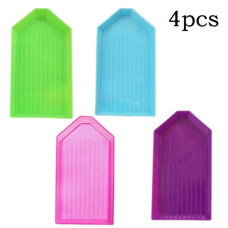 

4PCS Plastic Sorting Trays Diamond Point Drill Plate DIY Diamond Drawing Tray