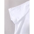 thumbnail image 4 of Women's Casual Short Sleeve T-Shirt With "Happy" Script, Classic White Tee For Everyday Wear, Comfortable Top With Round Neck – Fashion Sportswear Tee, 4 of 6