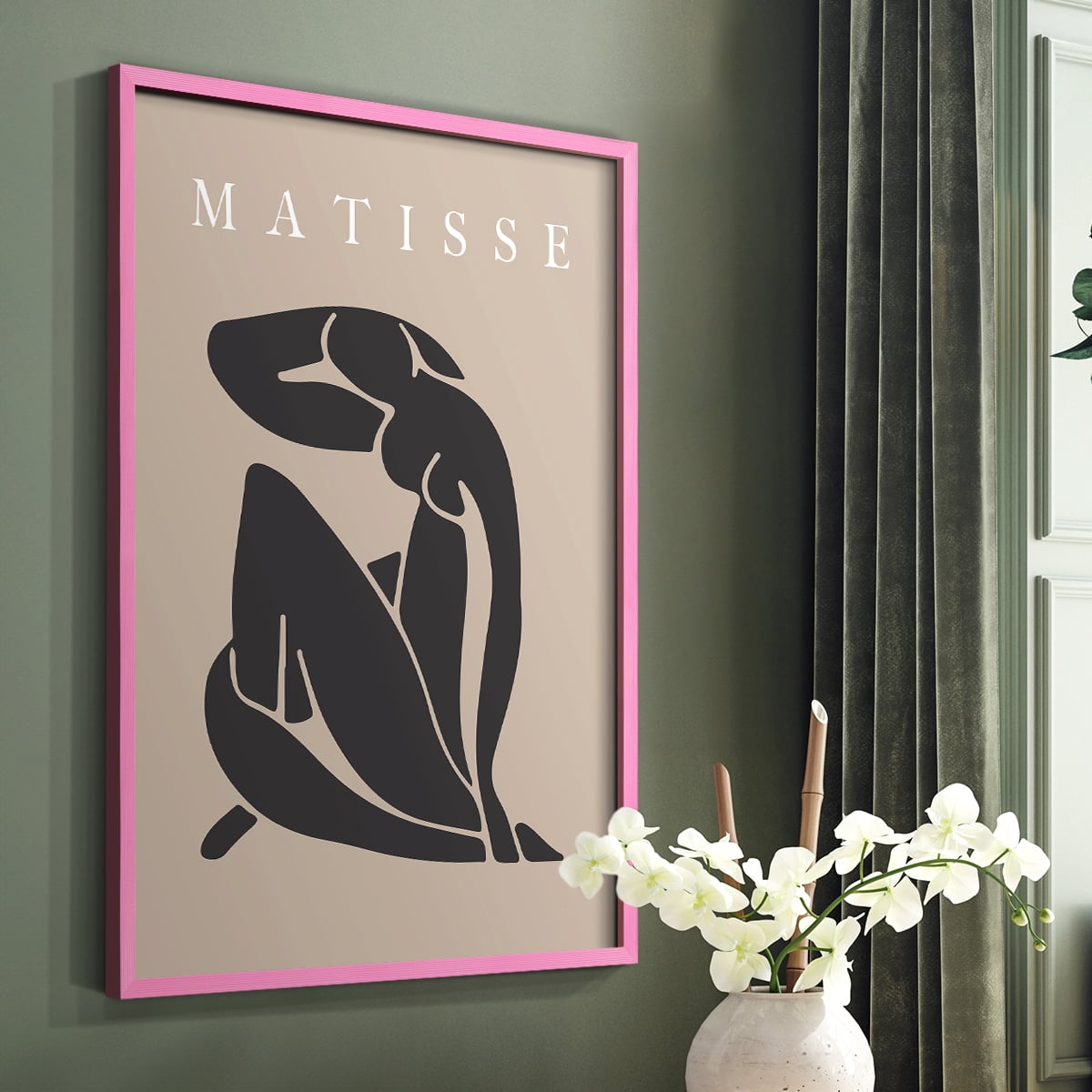 Matisse CCCLXXVIII in Pink Solid Wood 8 x 10 Framed Print