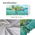 thumbnail image 3 of LACKUST Sea Turtle & Green Plant Print Beach Towel - Quick Dry Sand-Proof Lightweight for Travel Camping - 75x150cm (Multicolor), 3 of 8