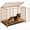 Orange, variant on TIME RAY 48 inch Heavy Duty Metal Dog Crate for Large Dogs with RemovableTray, Double Door, Extra Large Dog Kennel for Yard Indoor Outdoor