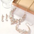 thumbnail image 3 of TAZAG Bridal Wedding Accessories Artificial Crystal Necklace Earrings Set Banquet Prom Party Accessories, 3 of 3