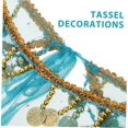 thumbnail image 5 of Facial para de Vientre Accesorio y Cómodo para Actuaciones y Disfraces Diseño de Tul Azul, 5 of 5